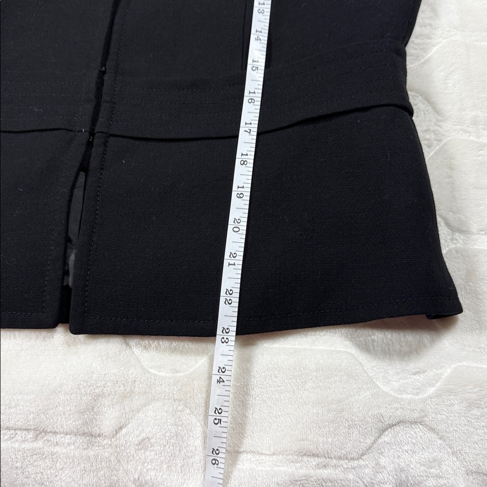 Anne Klein Womens Black Silk Blazer Size 8 Round‎ Neck Minimalist Classic Fall - Picture 8 of 13